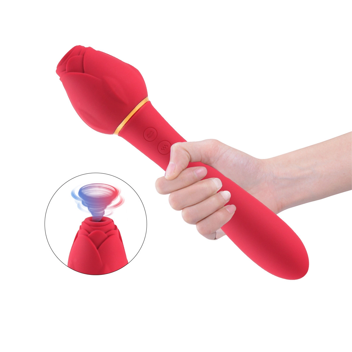 2 in 1 Rose Toy Sucking Clitoral G-spot Vibrator