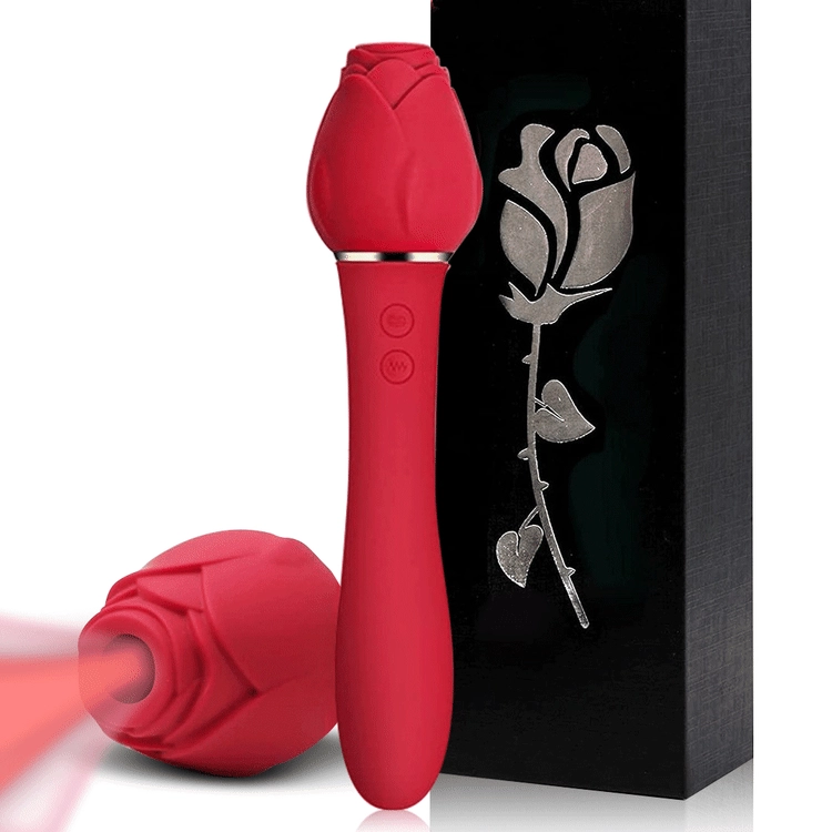2 in 1 Rose Toy Sucking Clitoral G-spot Vibrator