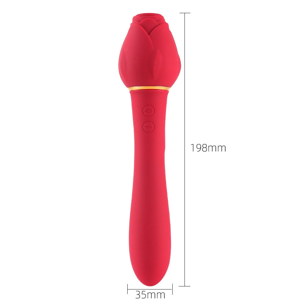2 in 1 Rose Toy Sucking Clitoral G-spot Vibrator