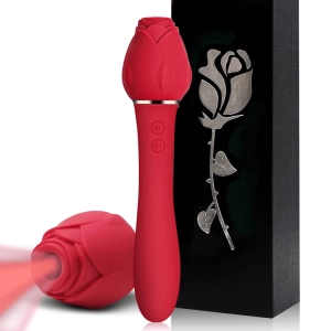 2 in 1 Rose Toy Sucking Clitoral G-spot Vibrator
