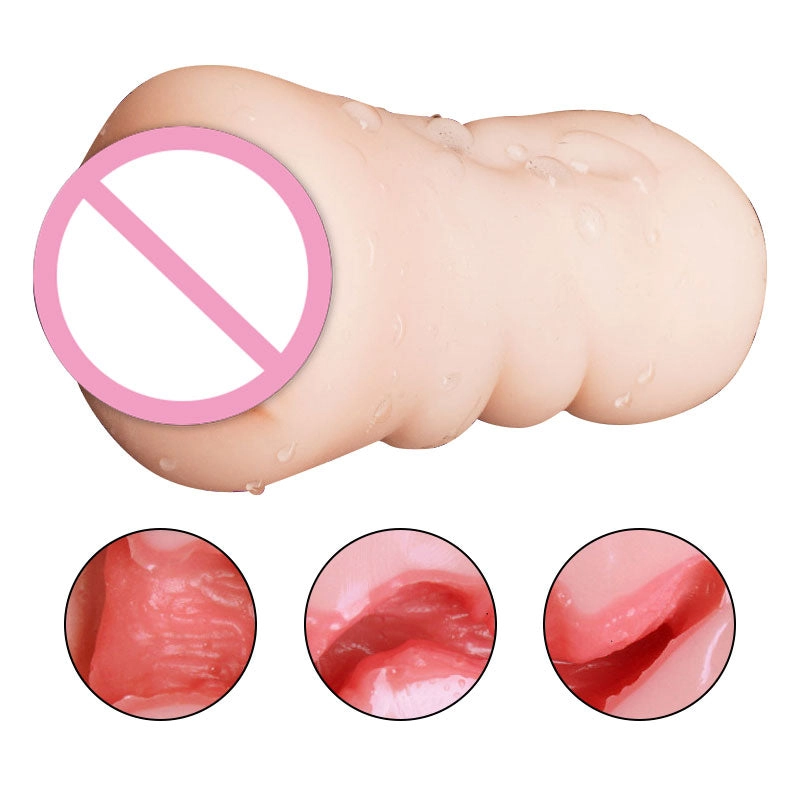 4D Realistic Deep Throat Male Masturbator Silicone Artificial Vagina Mouth Anal Erotic Oral Sex Masturbator