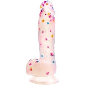 7.7 Inch Colorful Liquid Realistic Suction Cup Dildo