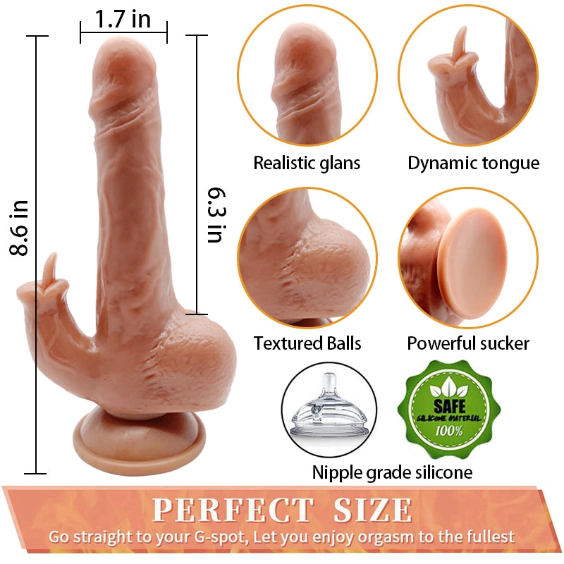 8.6 inch Silicone Realistic Dildo