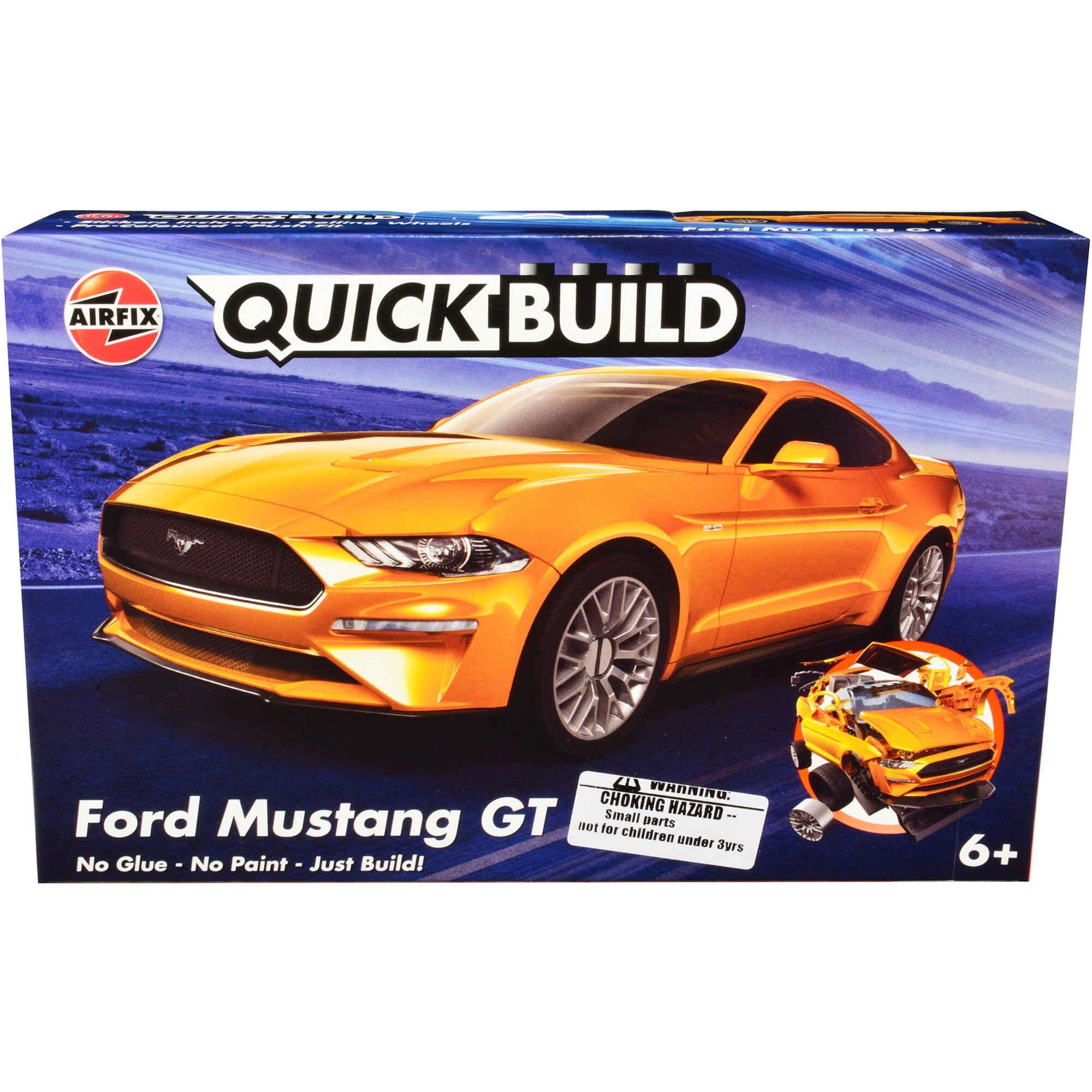Airfix Quickbuild Model Kit - Skill 1 Ford Mustang GT Orange Snap Together
