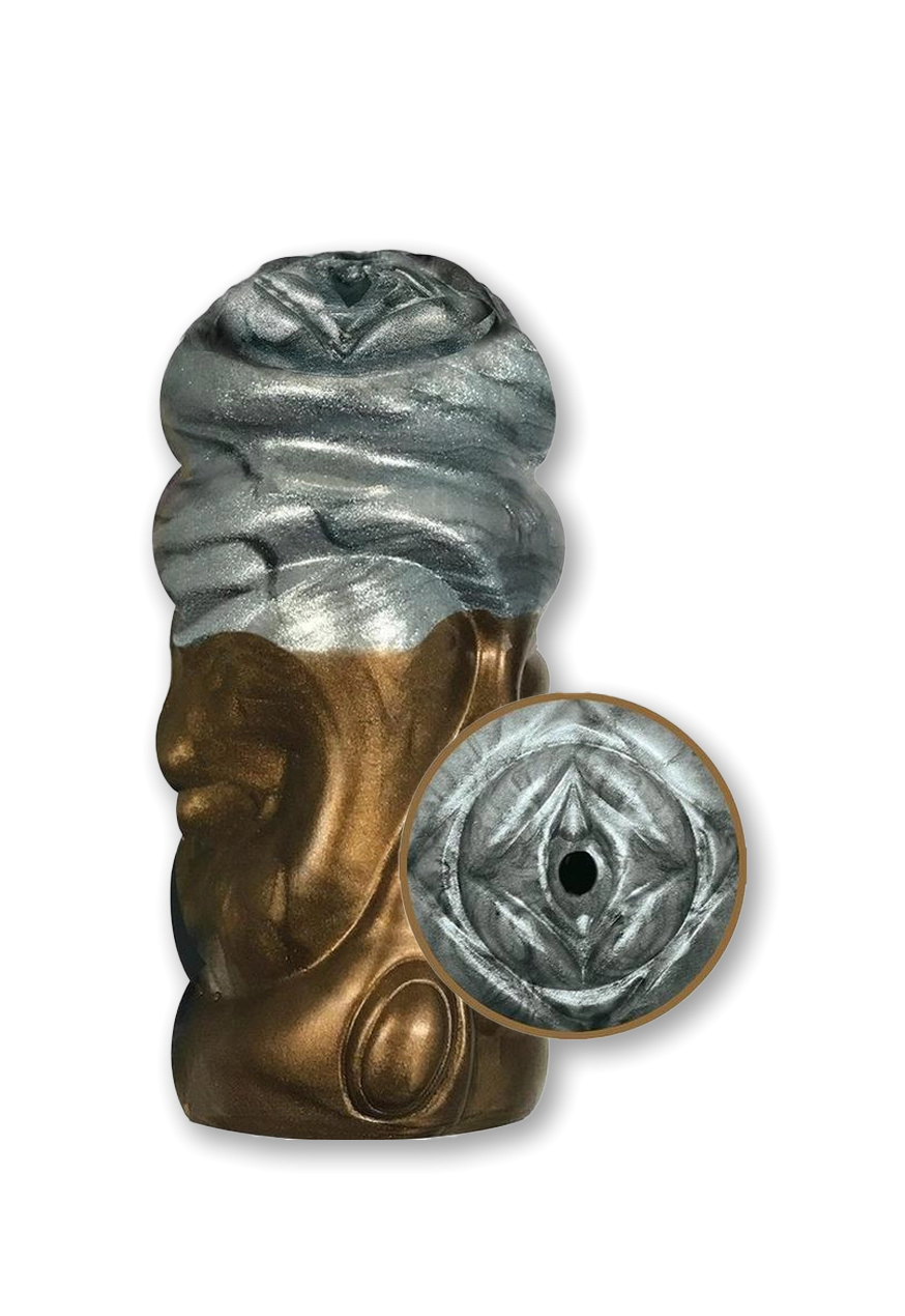 Alien Nation Alchemy Silicone Stroker - Copper/Silver