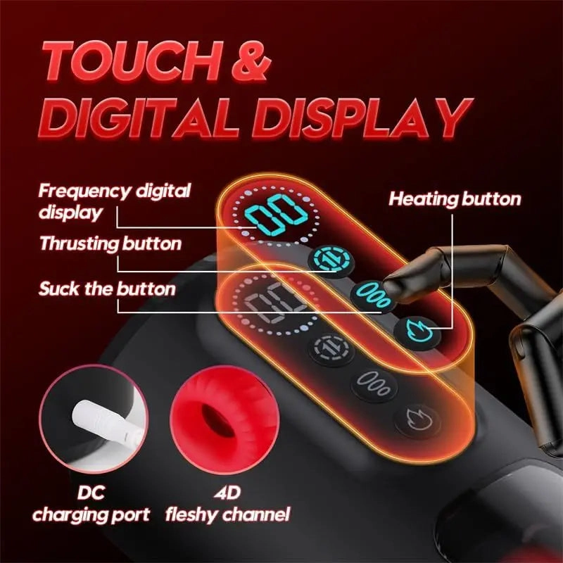 Automatic Sucking Male Masturbator for Men 3D Realistic Male Sex Toys Pocket Pussy 9 Vibration Modes