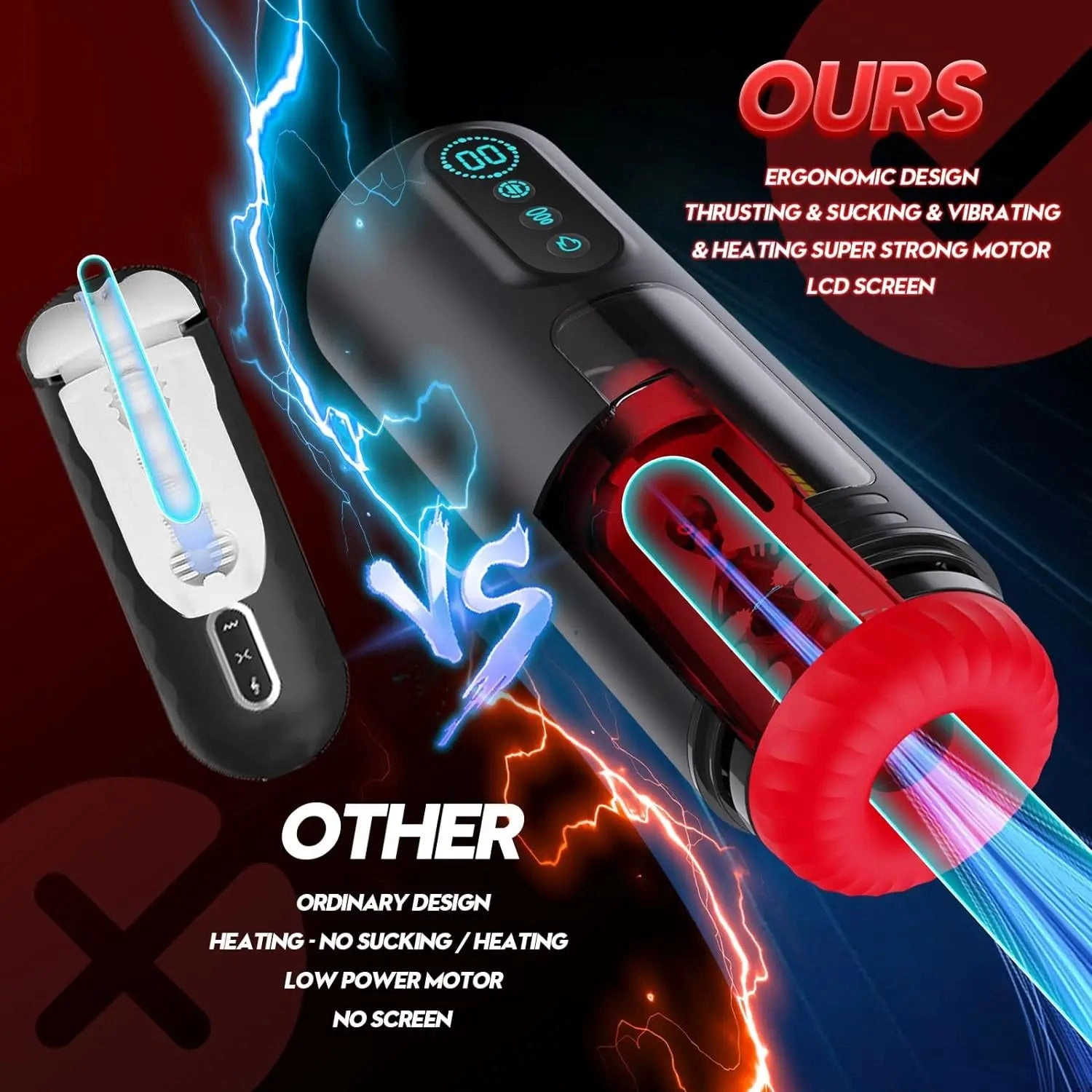 Automatic Sucking Male Masturbator for Men 3D Realistic Male Sex Toys Pocket Pussy 9 Vibration Modes