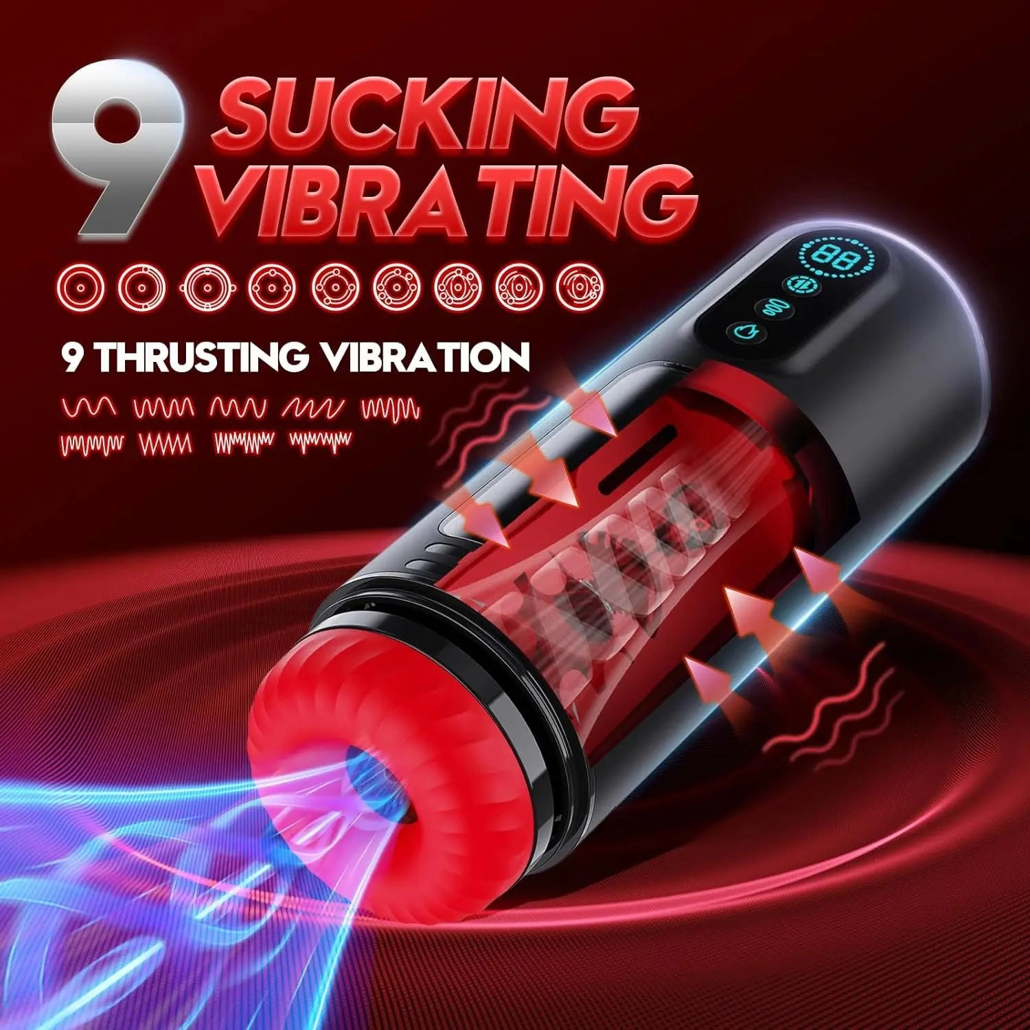 Automatic Sucking Male Masturbator for Men 3D Realistic Male Sex Toys Pocket Pussy 9 Vibration Modes