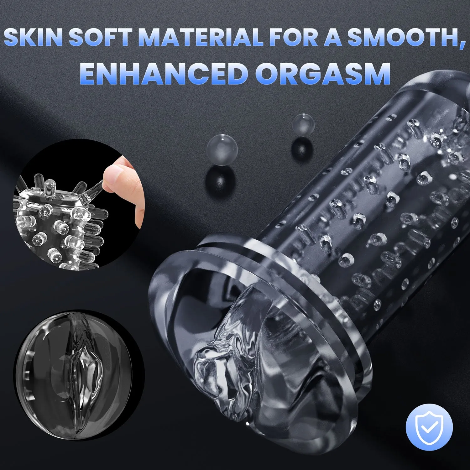 Automatic Thrusting Male Masturbator with Massaging Beads