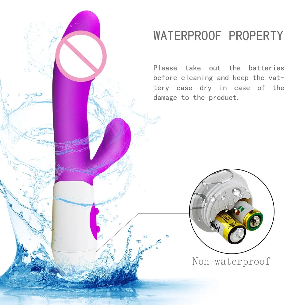 AV Stick G Spot Rabbit Vibrator Sex Toy for Women Dildo Vibrating Vagina Clitoris Massager Dual Vibration