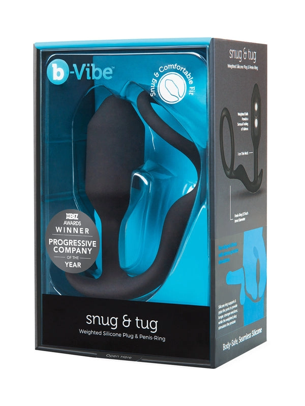 b-Vibe Snug & Tug Weighted Plug & Cock Ring