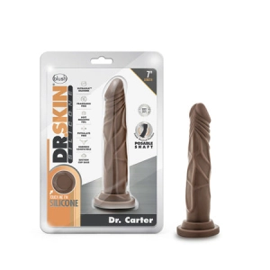Blush Dr. Skin Silicone Dr. Carter 7.5'' Dildo  - Chocolate