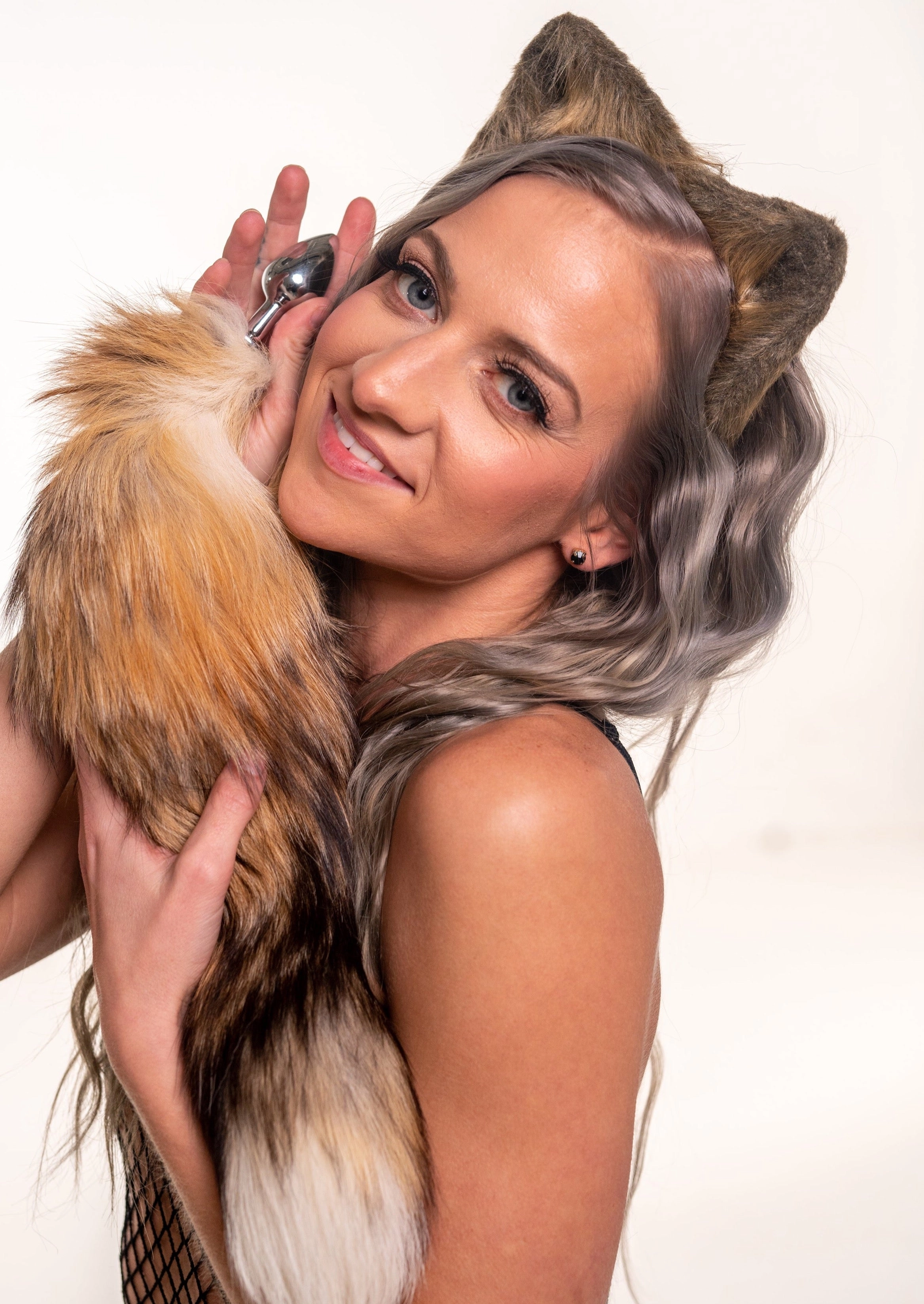 Butt plug tail Caramel Foxtail Anal Plug Set