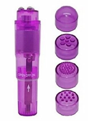 Cloud 9 Novelties Mini Massager Pocket Rocket W/ 4 Attachments