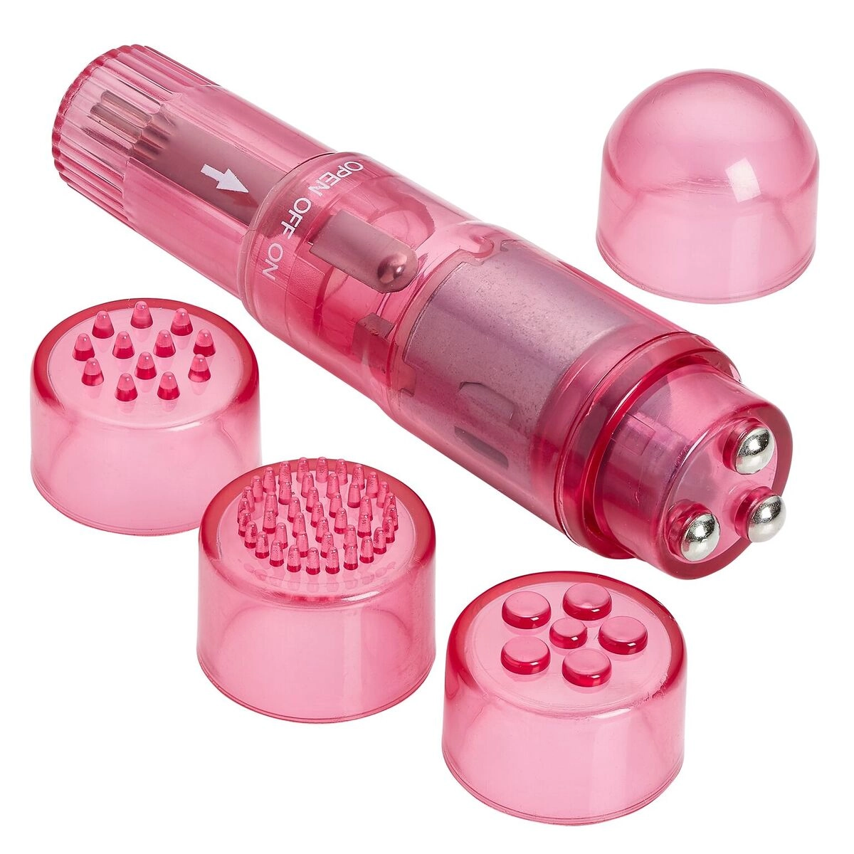 Cloud 9 Novelties Mini Massager Pocket Rocket W/ 4 Attachments