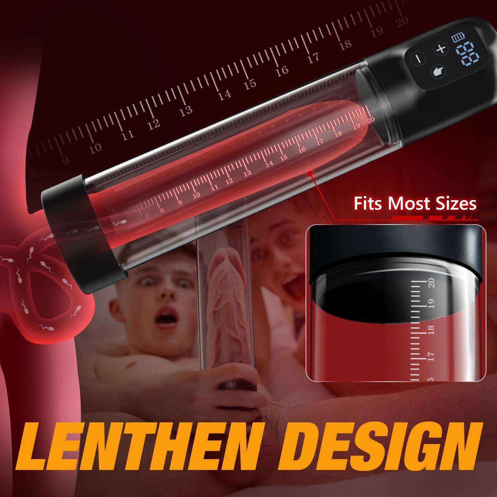 Cock Gym 5000 5-Frequency Powerful Suction, Full-Body Waterproof Penis Enlargement Pump