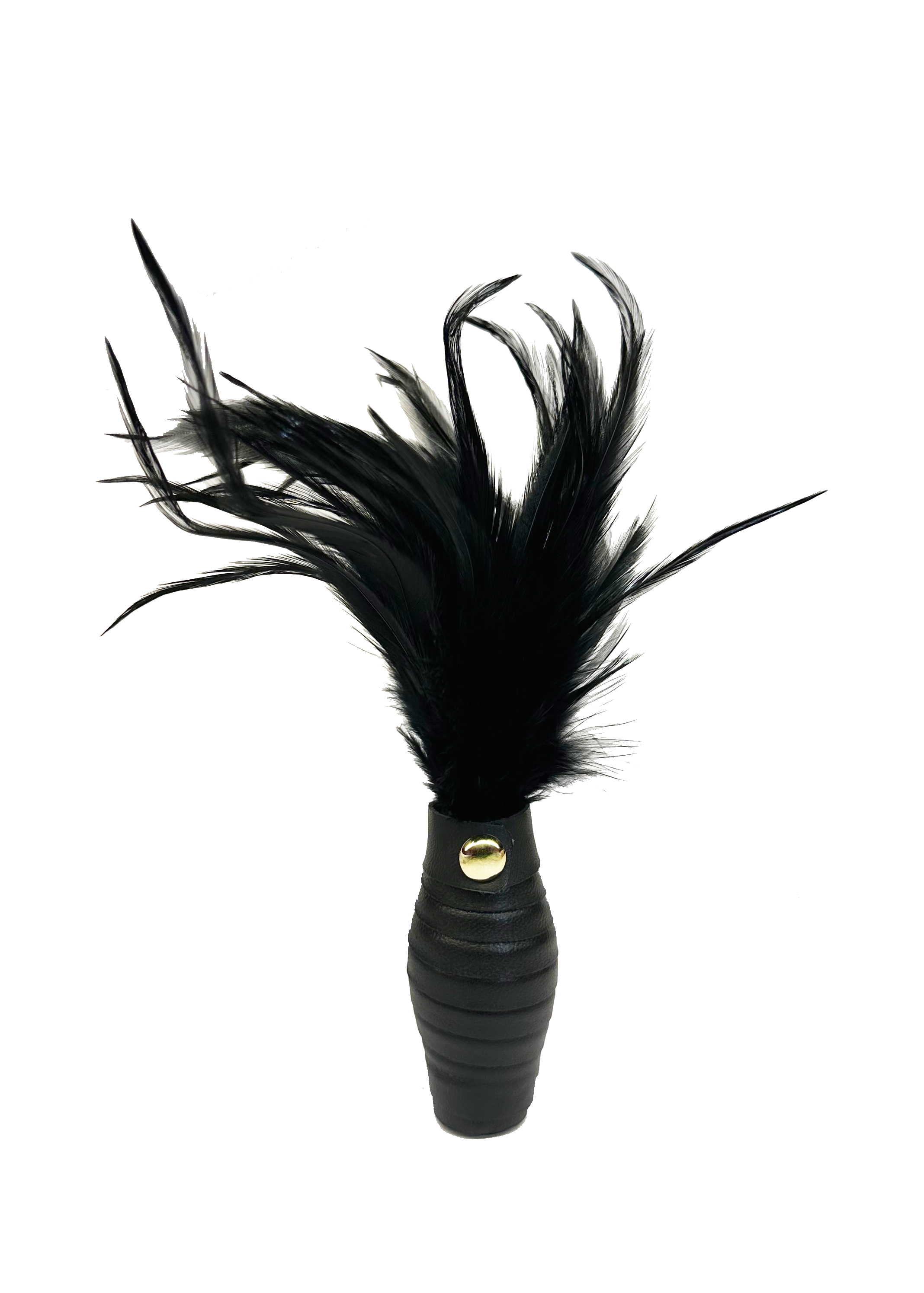 Coco de Mer Black Leather Feather Tickler