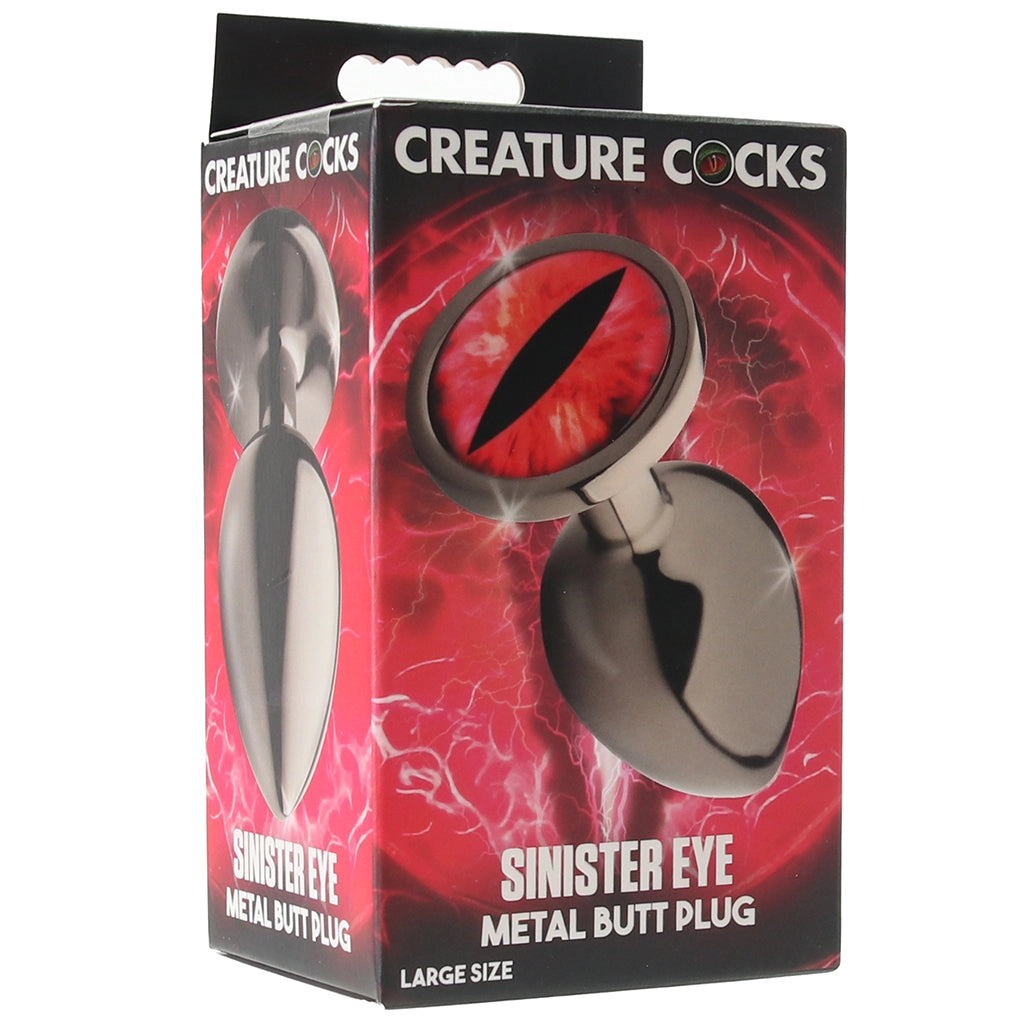 Creature Cocks Sinister Eye Metal Butt Plug in Large