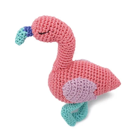 Dogo Pet Flamingo Crochet Dog Toy