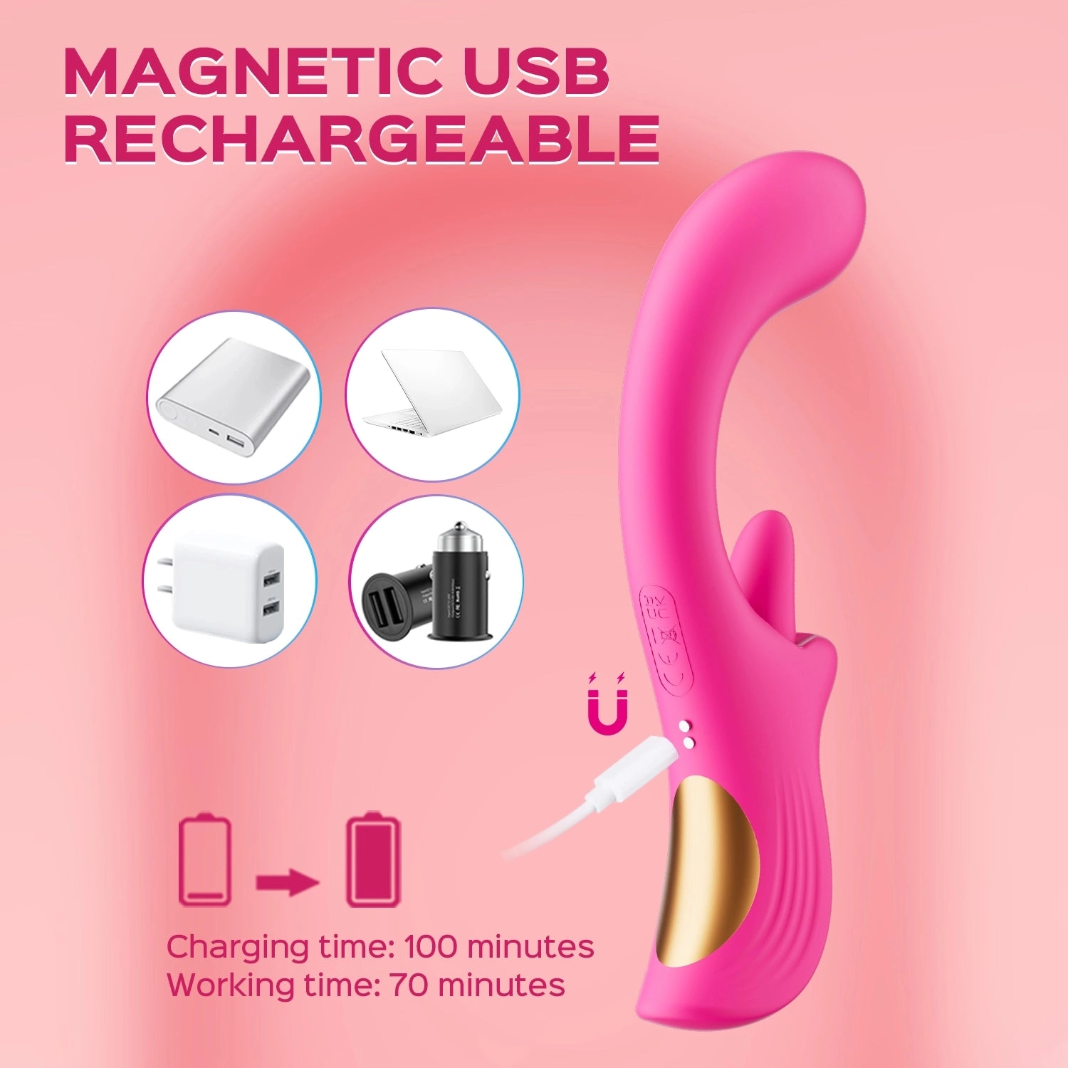 G-Lick - Curved G-Spot Vibrator & Rotating Tongue Clitoral Stimulator