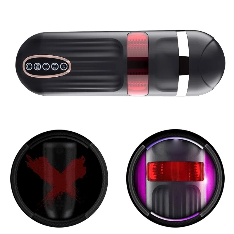 Hands Free Male Masturbator Heating Automatic Telescopic