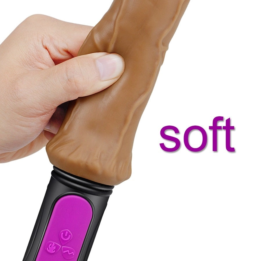 Heating Realistic Dildo Vibrator for Woman 10 Speed Bend Soft Huge Dildo Penis G Spot Vagina Anus Masturbator Sex Toy