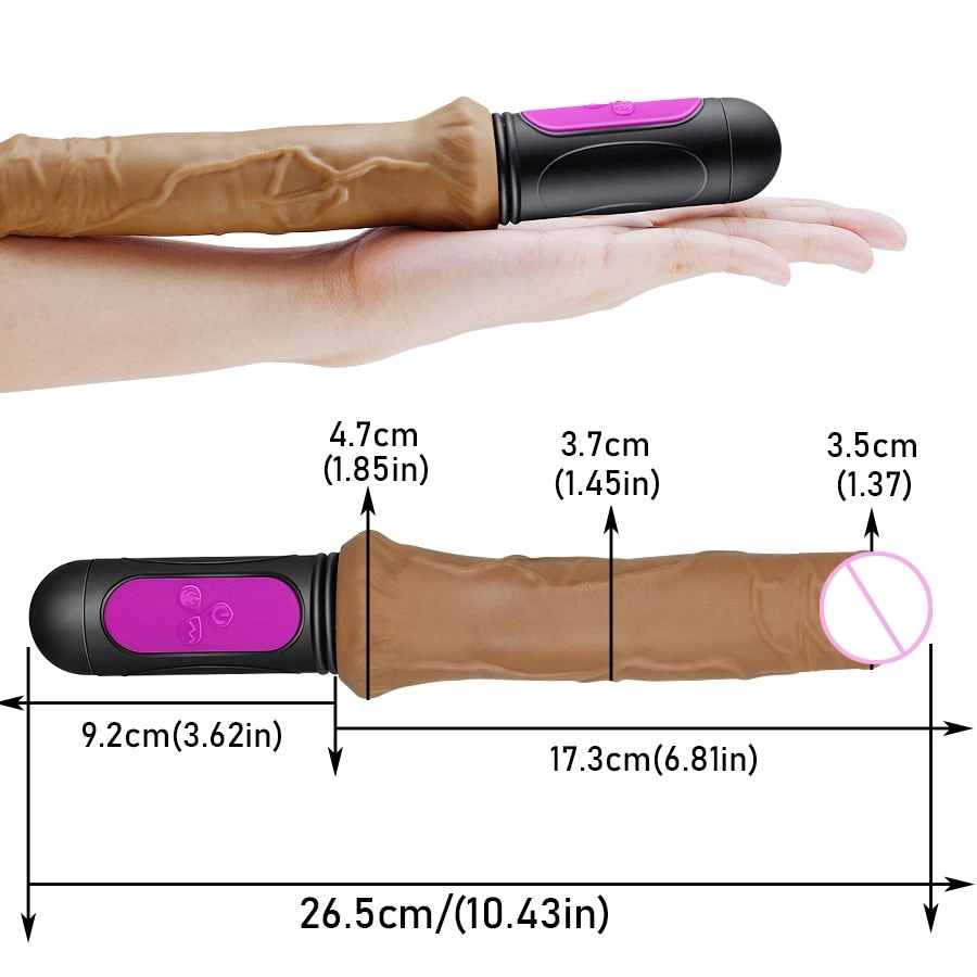 Heating Realistic Dildo Vibrator for Woman 10 Speed Bend Soft Huge Dildo Penis G Spot Vagina Anus Masturbator Sex Toy