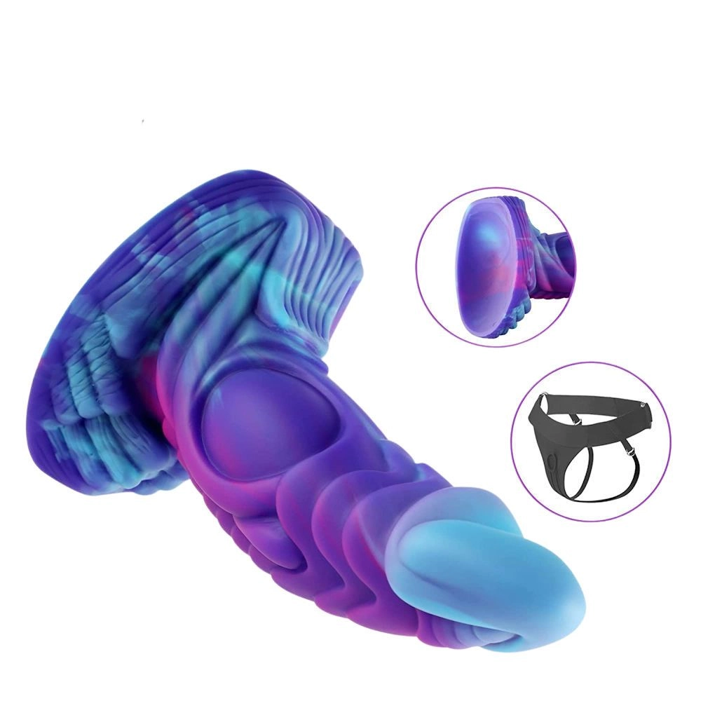 HiSmith Waldolo Silicone Kaatje Dildo 6.2 Inch - Purple/Blue