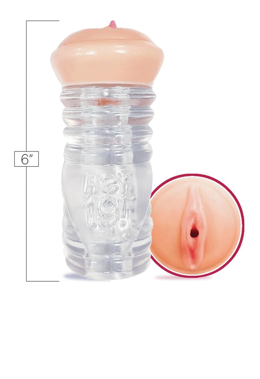 Icon Brands - Hey 19!, ClearStroke Dual End Pussy Haley Spades - Clear/Vanilla