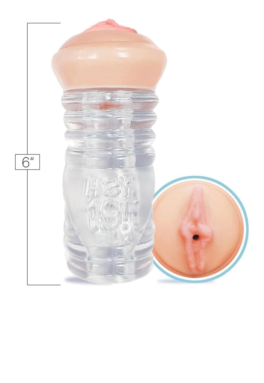 Icon Brands - Hey 19!, ClearStroke Dual End Pussy Leah Gotti - Clear/Vanilla