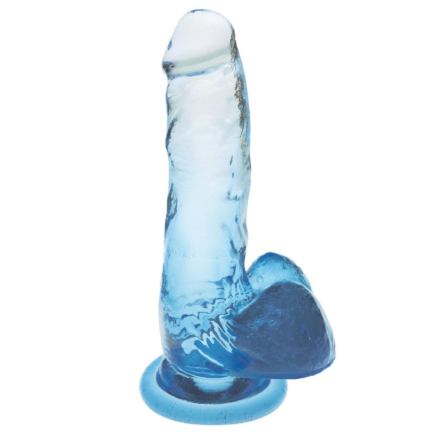 Icon Brands - Shades - Medium 7 Inch Jelly TPR Gradient Dildo Blue