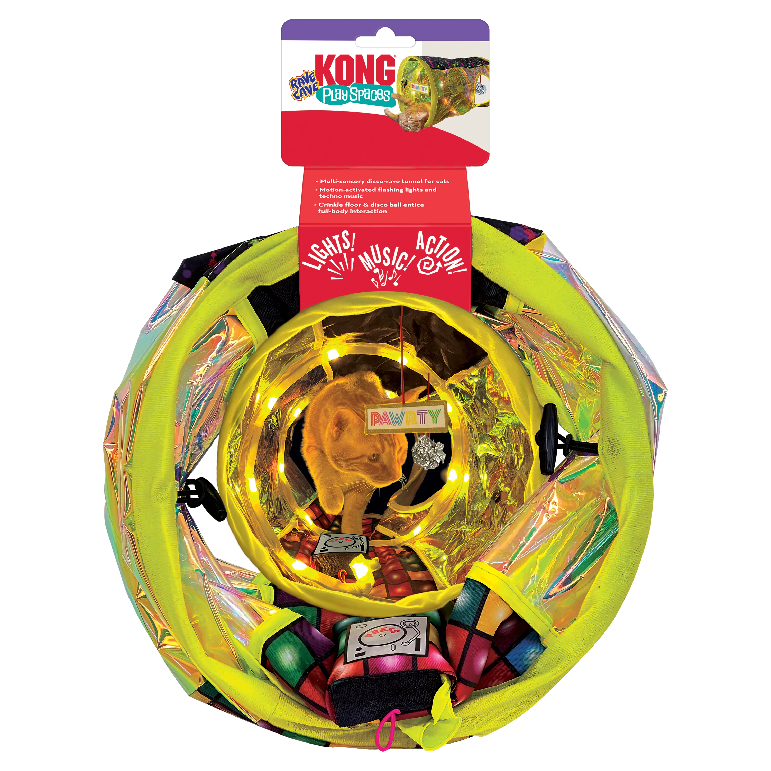 KONG Play Spaces Rave Cave Cat Toy
