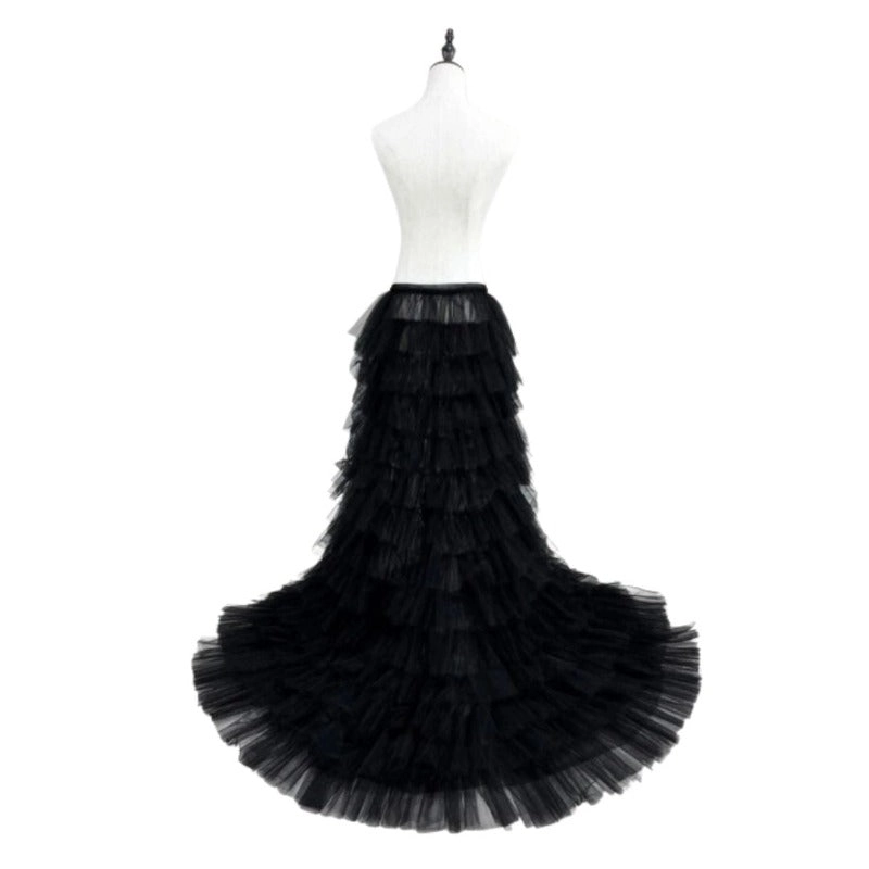Layered Front Tie Elegant Mesh Petticoat (One Size)