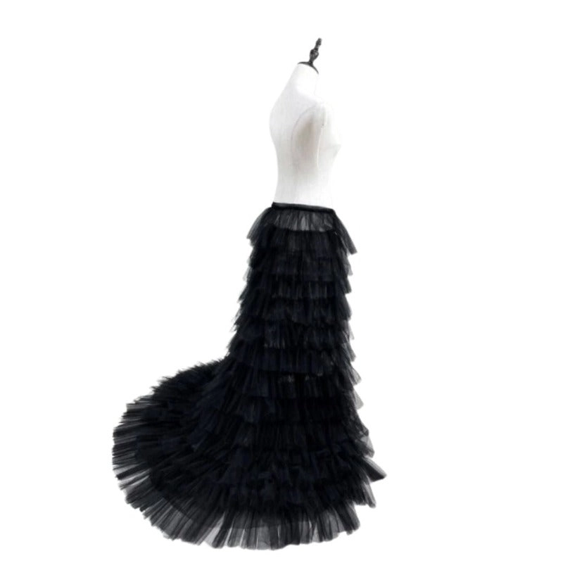 Layered Front Tie Elegant Mesh Petticoat (One Size)