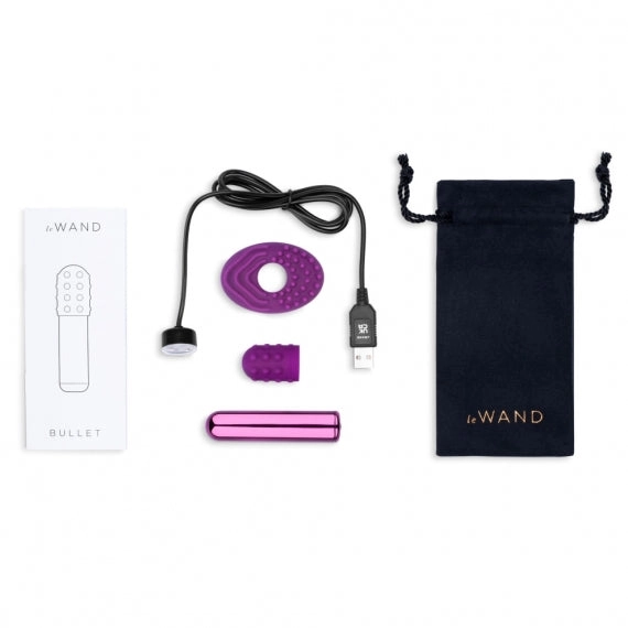 Le Wand Compact Bullet Vibrator Chrome Cherry Collection