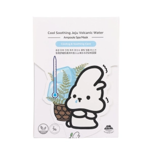 LOG-ON Cool Soothing Jeju Volcanic Water Ampoule Spa Mask  (5pcs)