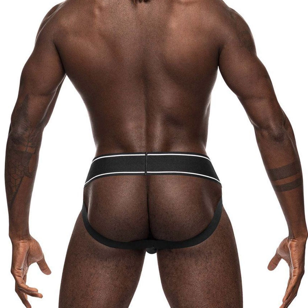 Male Power Modal Rib Jock - White