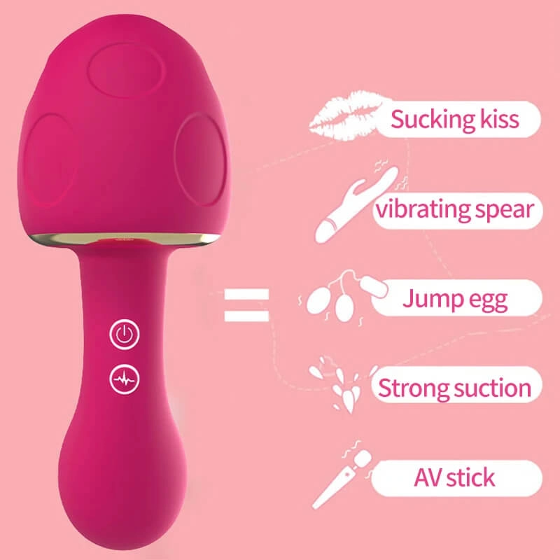 Mushroom Vibrator Heated Dual Vibrating Vibrator
