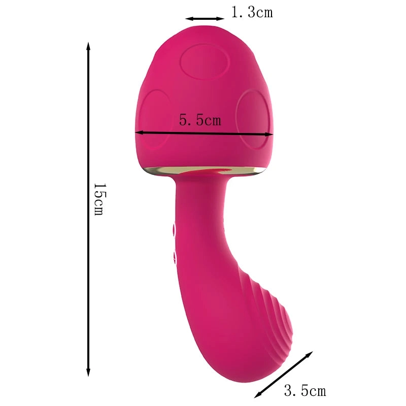 Mushroom Vibrator Heated Dual Vibrating Vibrator