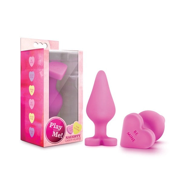Naughty Candy Hearts Buttplug Be Mine in Pink