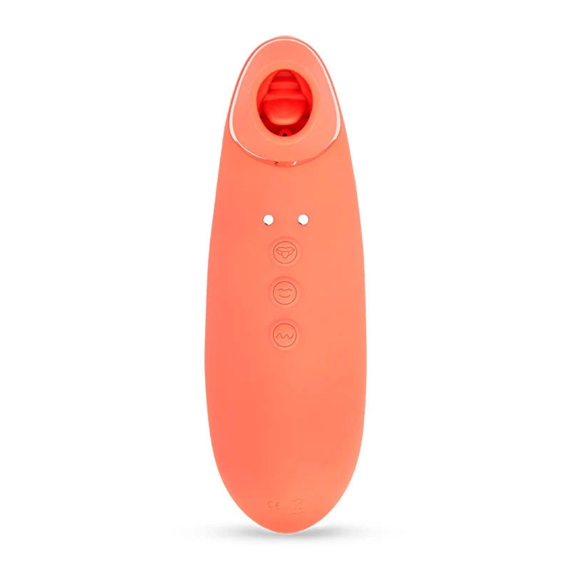 Nu Sensuelle Trinitii Flickering Tongue Clitoral Suction Vibrator - Coral