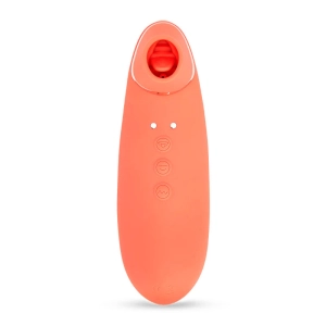 Nu Sensuelle Trinitii Flickering Tongue Clitoral Suction Vibrator - Coral