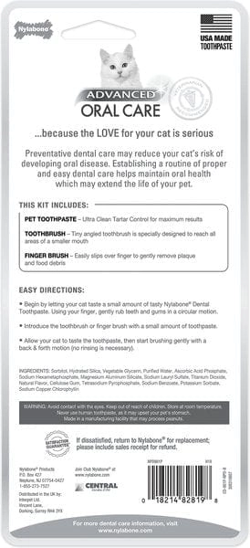 Nylabone Advanced Cat Oral Care Dental Kit For Cats
