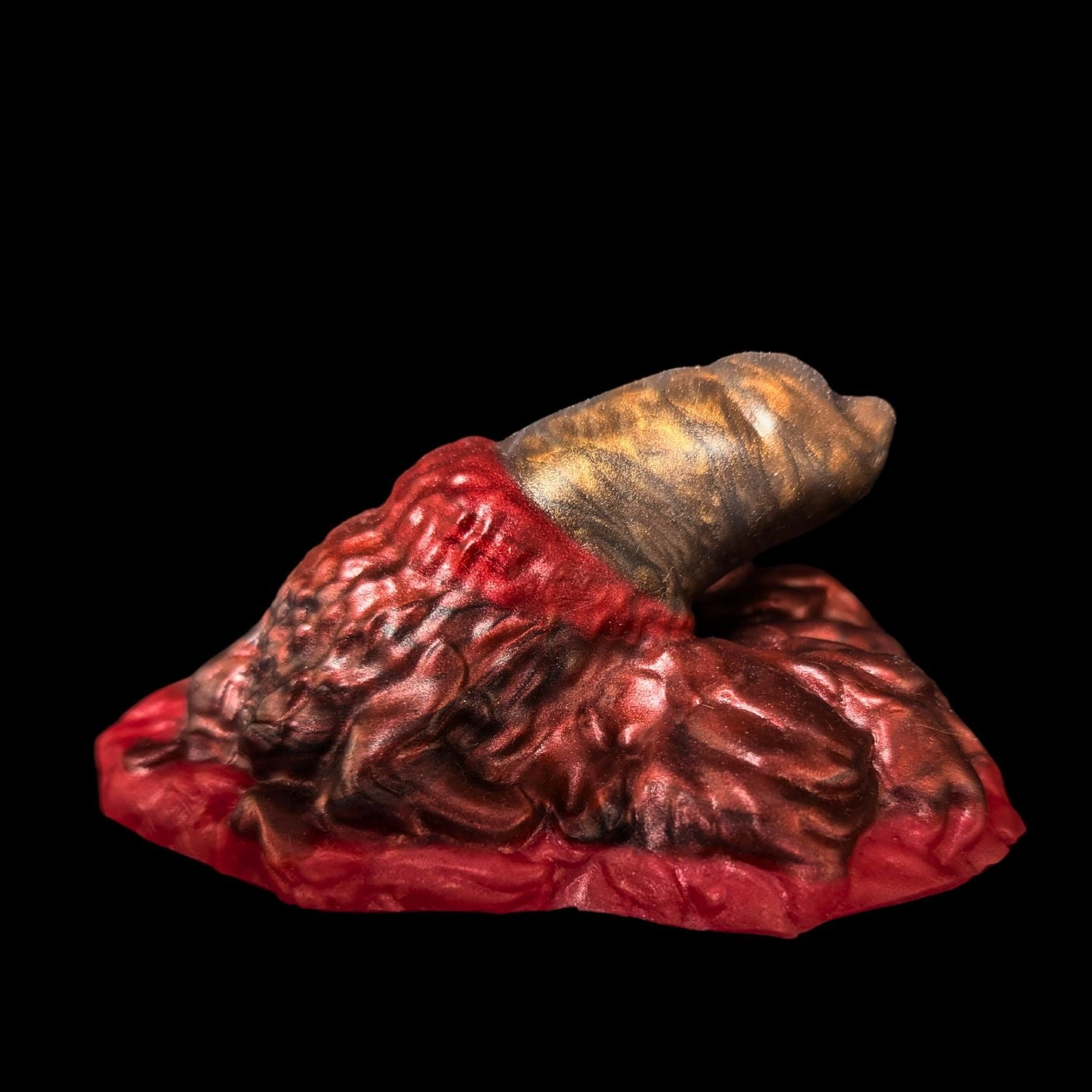 Premade Large Fenrir, Lycan Packer - Split Dark Brown tip Blend Fire Red and Blood Red base - Classic Firmness