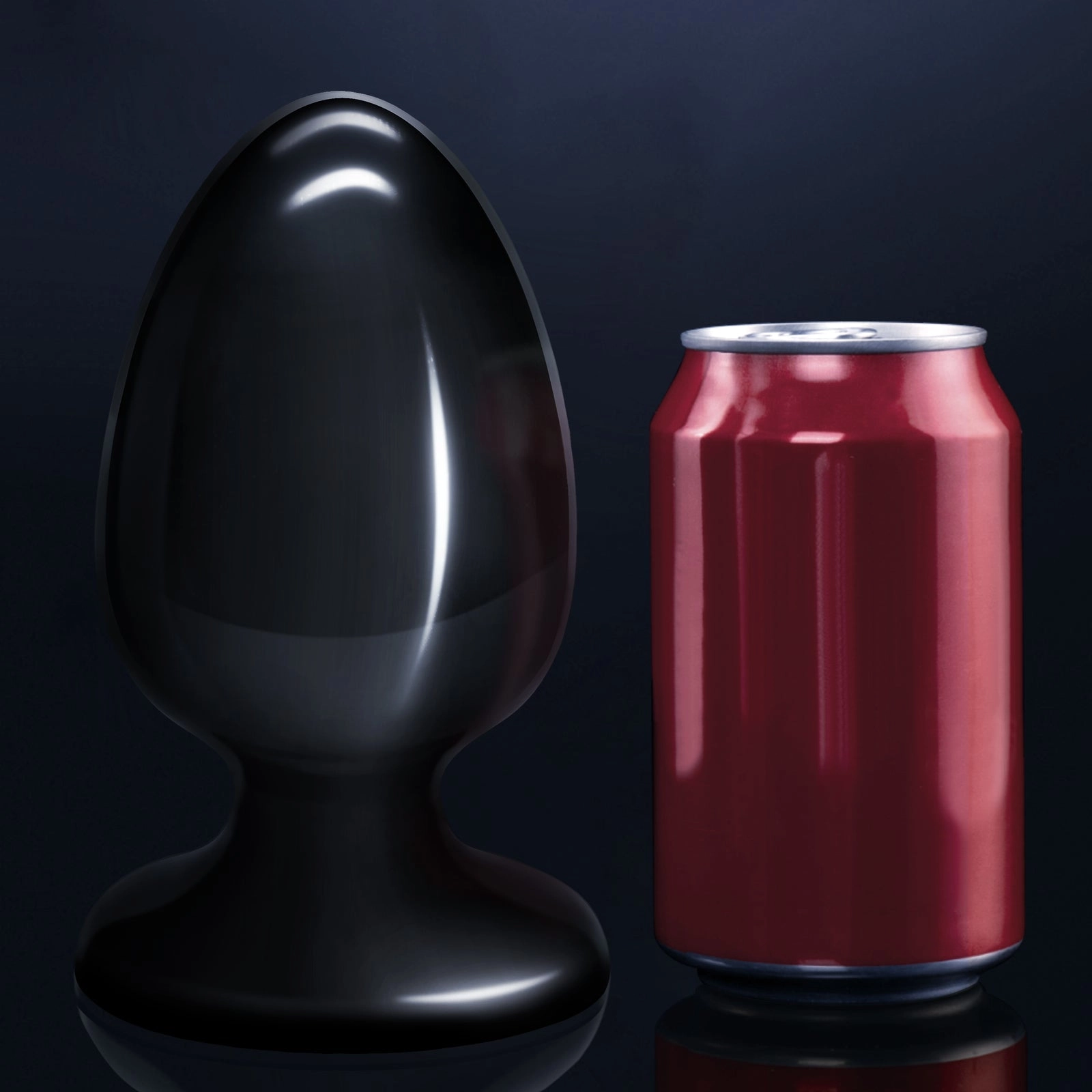 QUTOYS Black Huge Anal Butt Plug-Max Size Black