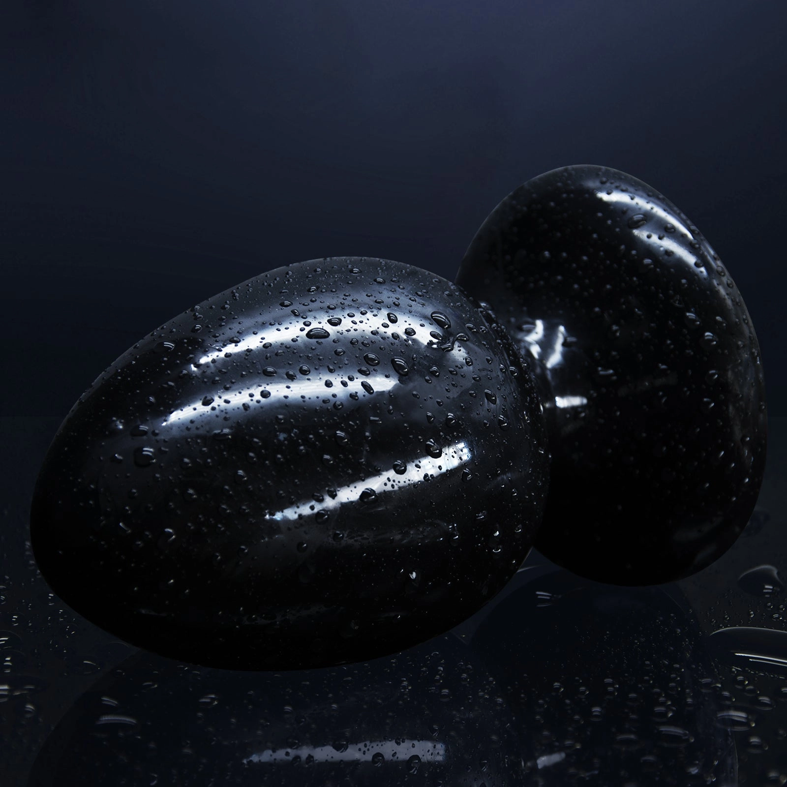 QUTOYS Black Huge Anal Butt Plug-Max Size Black