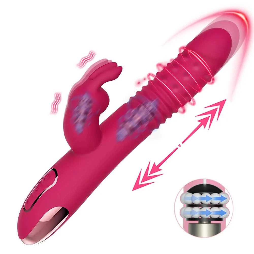 Rabbit Vibe Rotating Beaded Thrusting Rabbit Vibrator