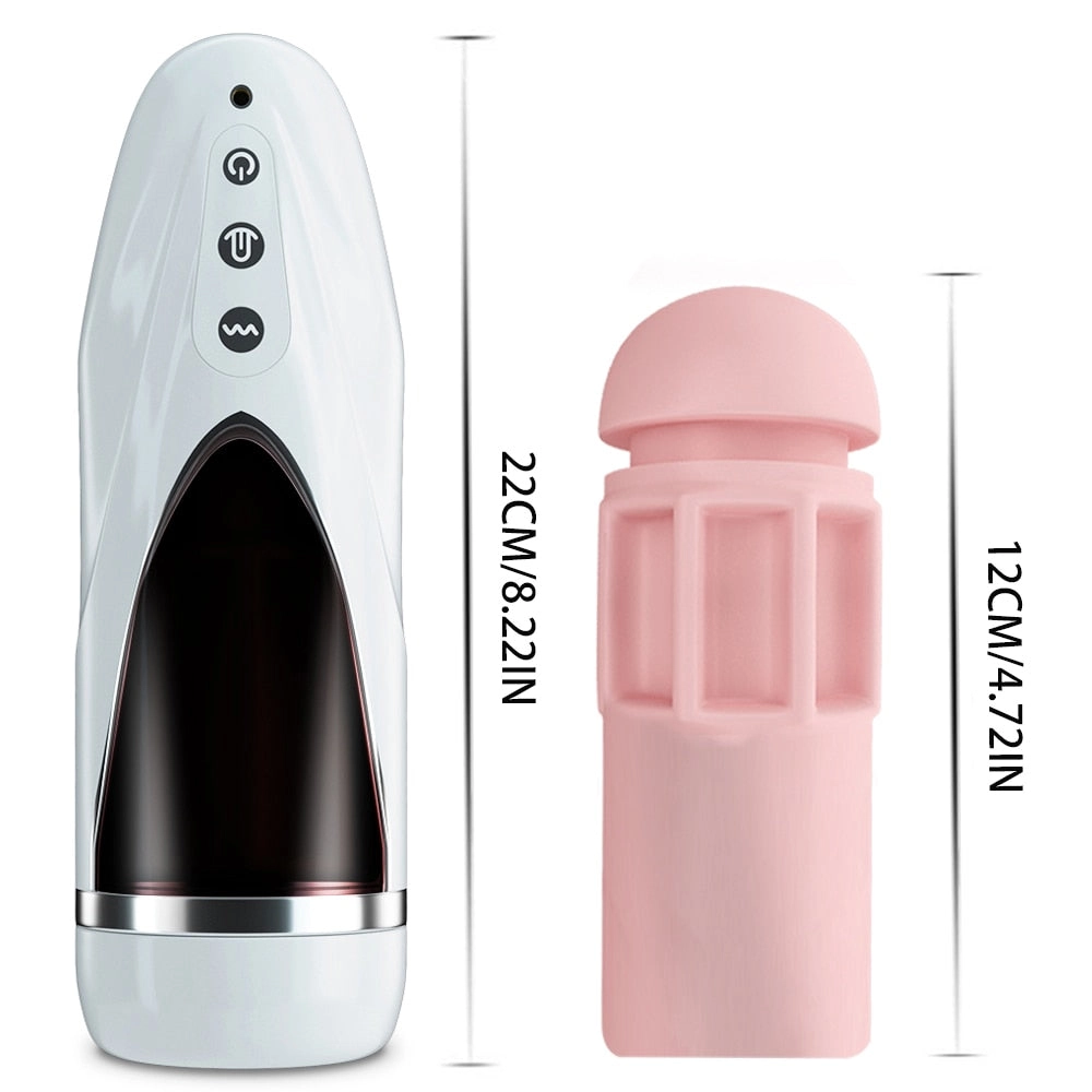 Realistic Tip of Tongue & Mouth Vagina Pocket Pussy for Men Blowjob Stroker Vibrating Sex Toys Automatic Male Masturbator Cup