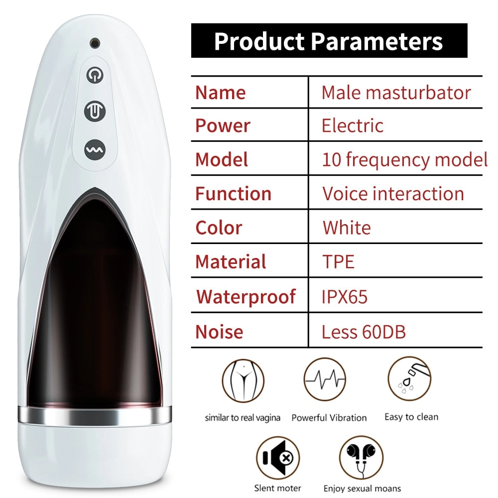 Realistic Tip of Tongue & Mouth Vagina Pocket Pussy for Men Blowjob Stroker Vibrating Sex Toys Automatic Male Masturbator Cup