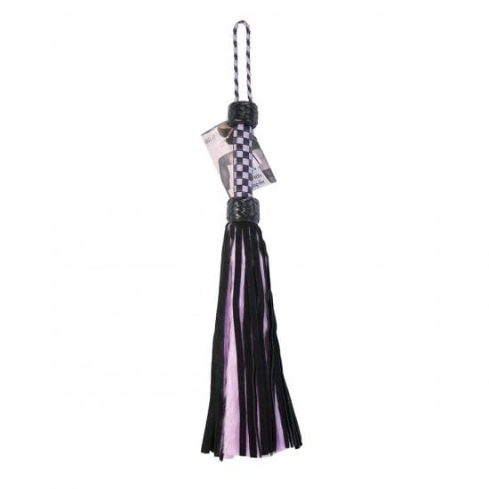 Rough Doggy Flogger Mini Suede and Fluff Purple and Black